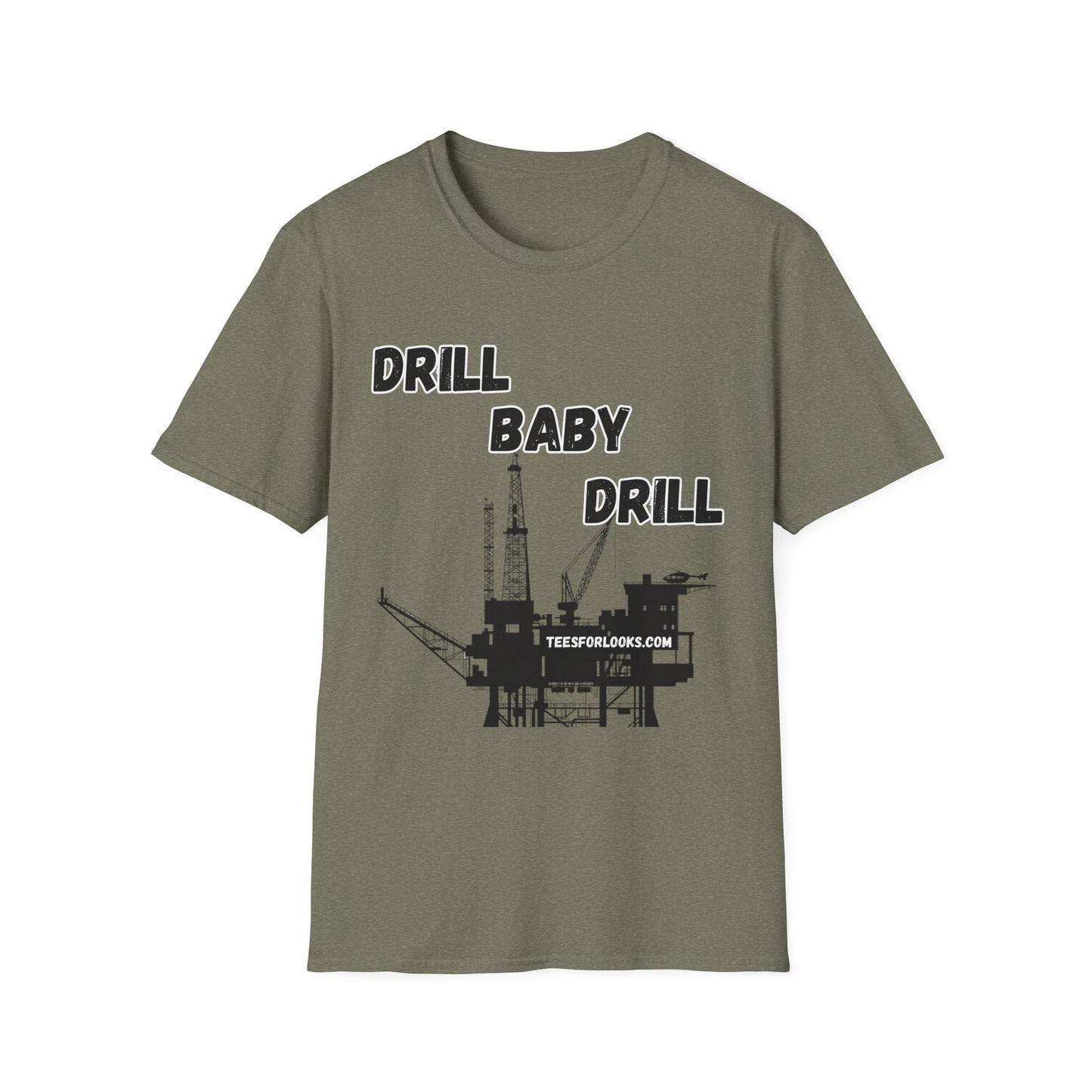 Drill Baby Drill Unisex Softstyle T-Shirt - Energetic and Fun Design for Oil Industry Enthusiasts