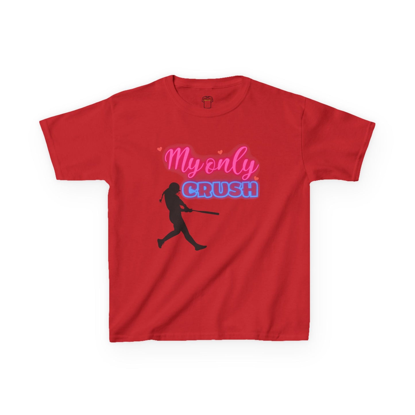 Kids Baseball Lover Tee - "My Only Crush" Design