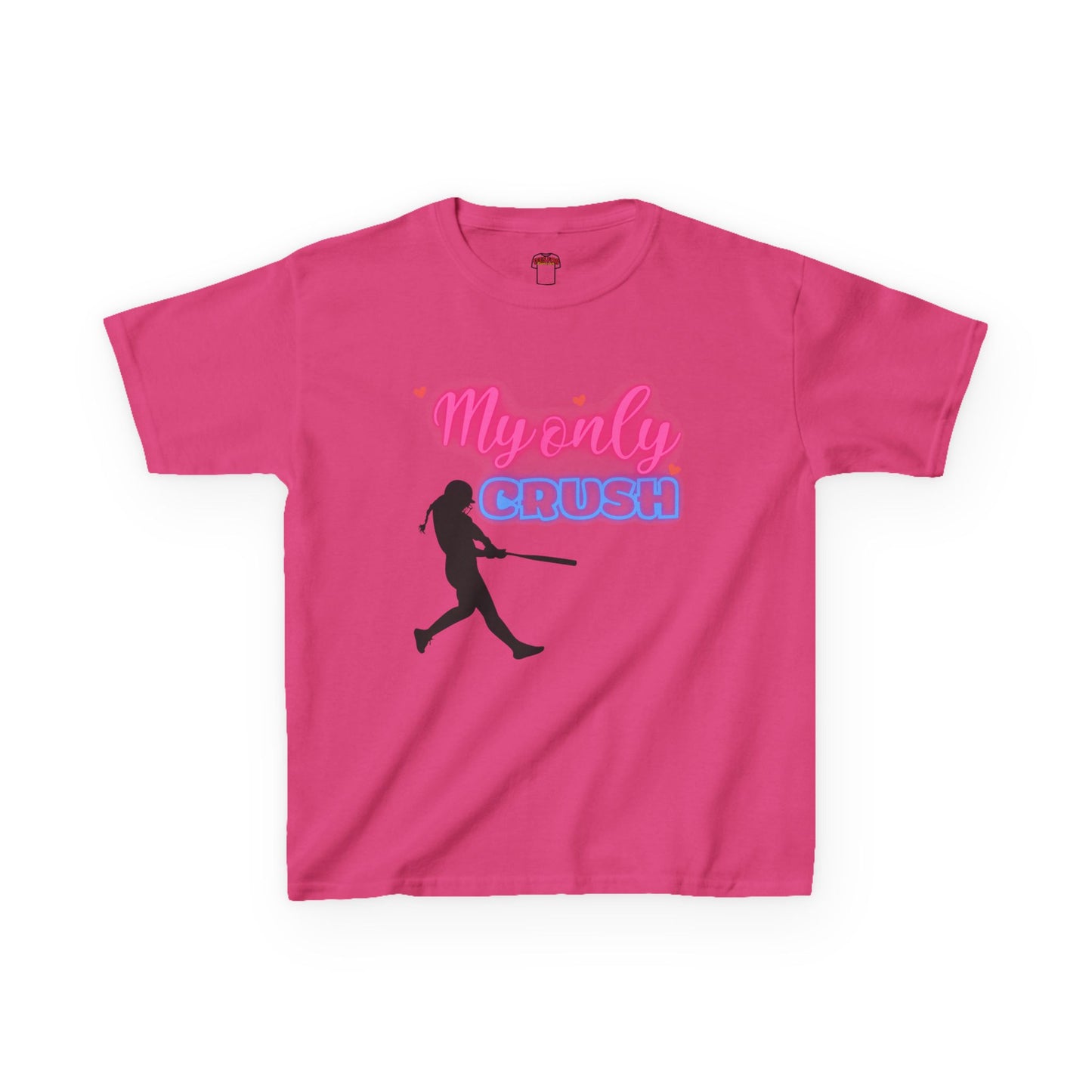 Kids Baseball Lover Tee - "My Only Crush" Design