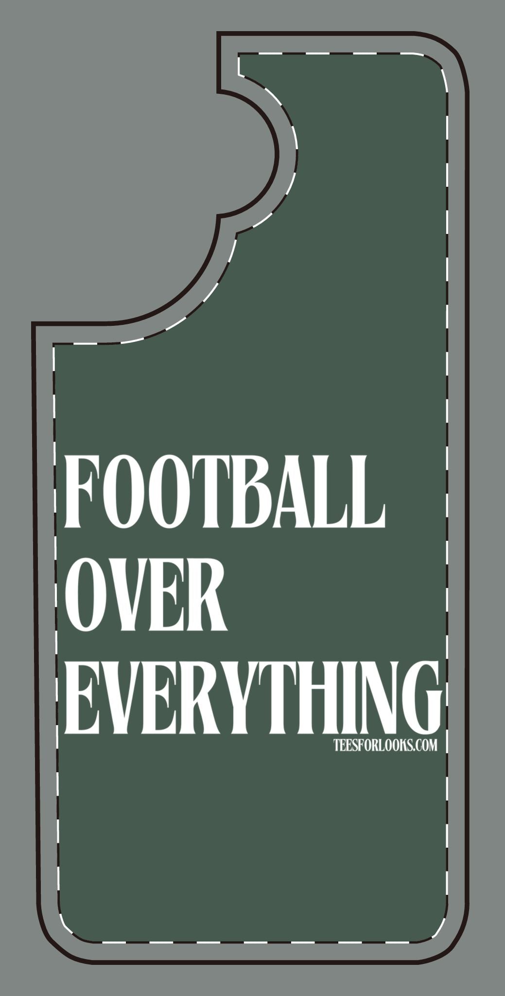 Football Over Everything Silicone Phone Case - Perfect for Sports Fans