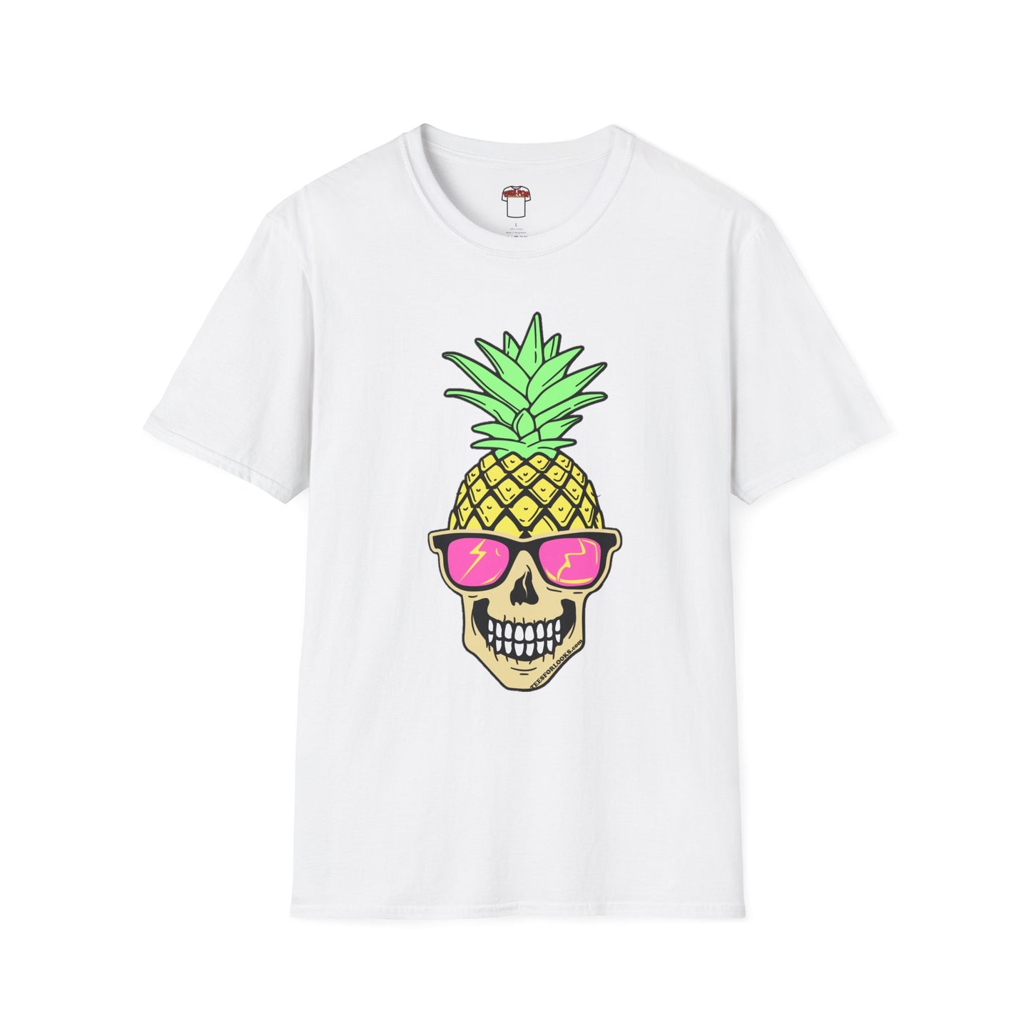 Pineapple Skull Graphic Tee - Unisex Softstyle T-Shirt