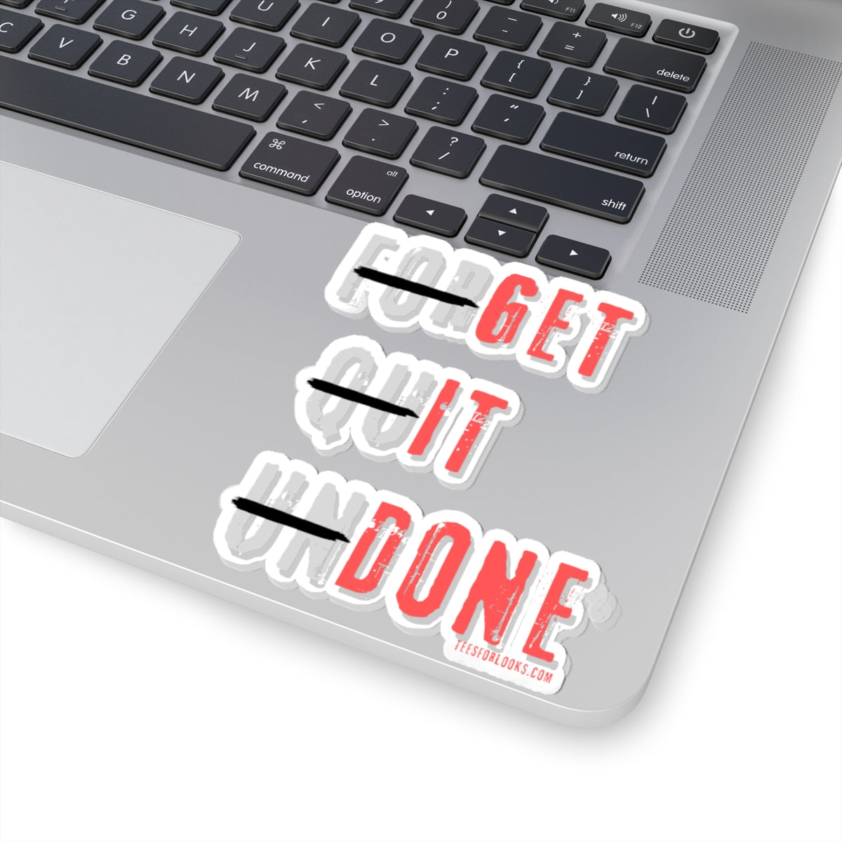 Blue Collar Motivational Kiss-Cut Stickers Set - Forget, Quit, Undone - Perfect for Laptops and Journals