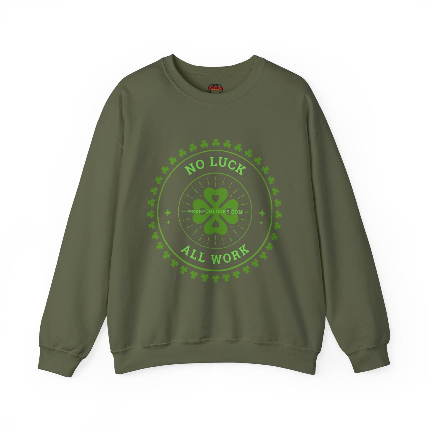 Blue Collar Crewneck Sweatshirt - "No Luck All Work"