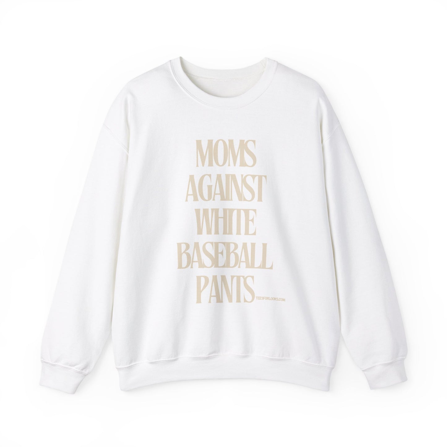 Moms Against White Baseball Pants Sweatshirt | Unisex Heavy Blend™ Crewneck