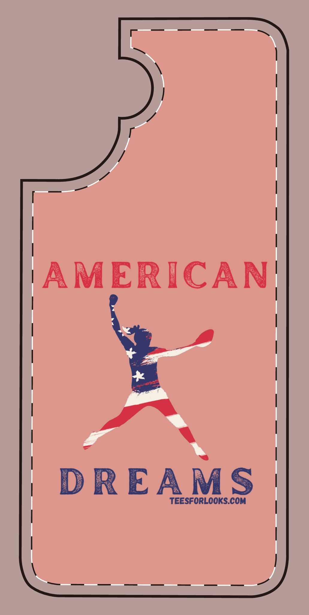 American Dreams Silicone Phone Case - Patriotic Design for Sports Lovers