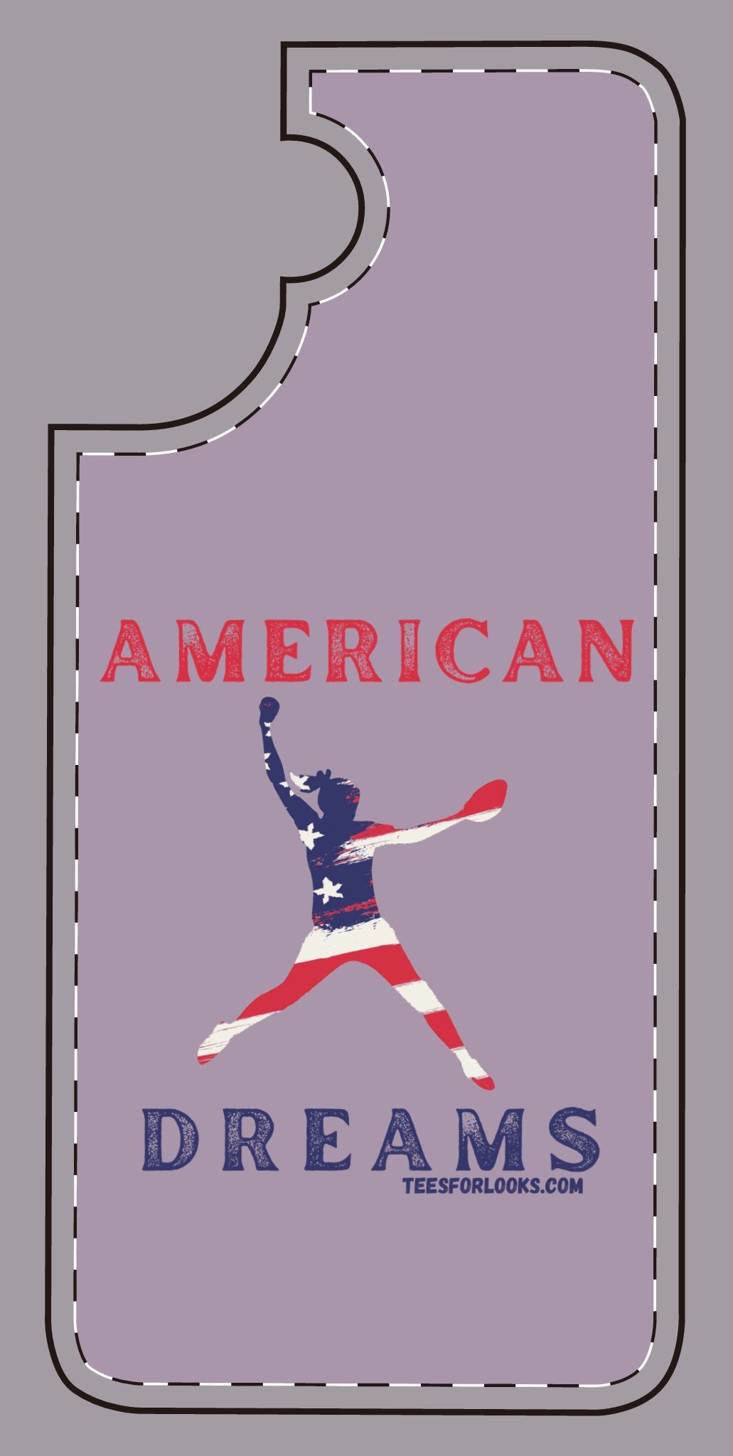 American Dreams Silicone Phone Case - Patriotic Design for Sports Lovers