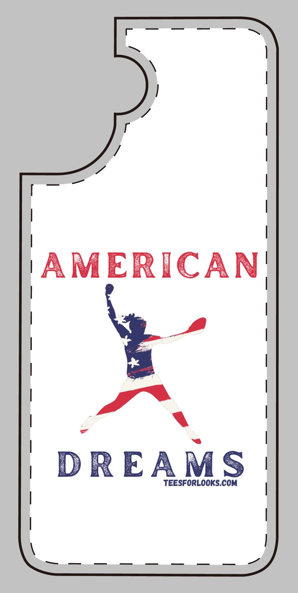 American Dreams Silicone Phone Case - Patriotic Design for Sports Lovers