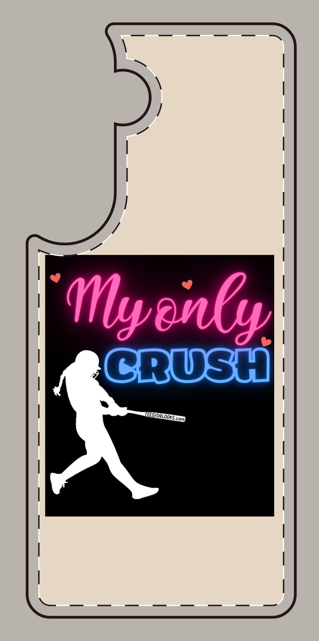 My Only Crush Silicone Phone Case - Cute Softball Design for Sports Lovers