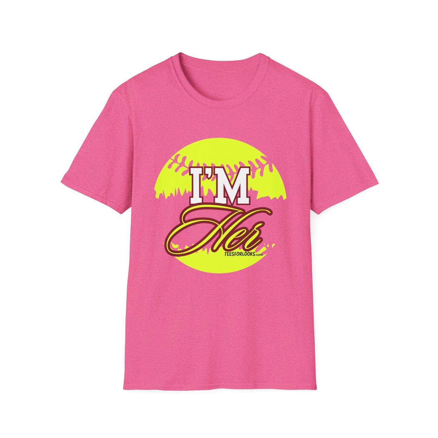 I'm Her Unisex Softstyle T-Shirt | Sporty and Fun Graphic Tee for Softball Lovers