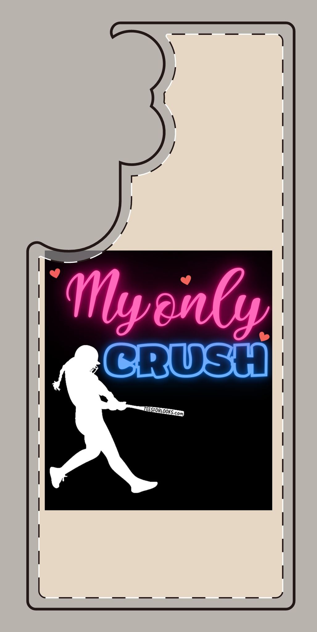 My Only Crush Silicone Phone Case - Cute Softball Design for Sports Lovers