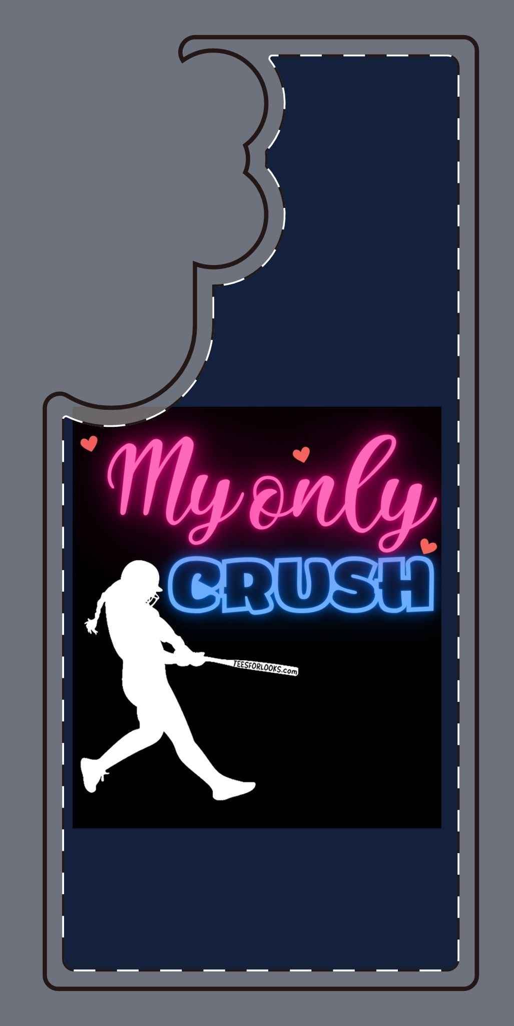 My Only Crush Silicone Phone Case - Cute Softball Design for Sports Lovers