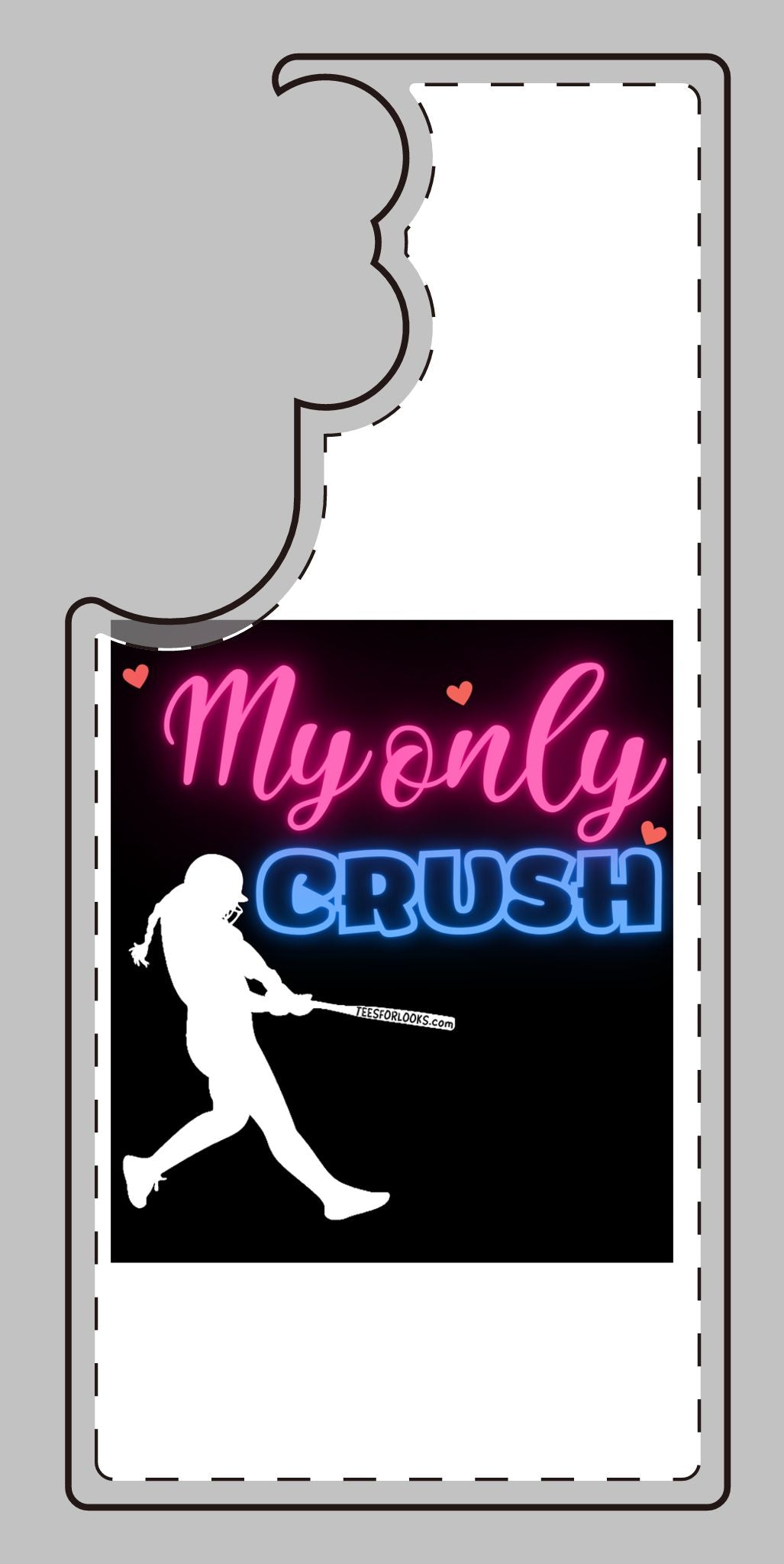 My Only Crush Silicone Phone Case - Cute Softball Design for Sports Lovers