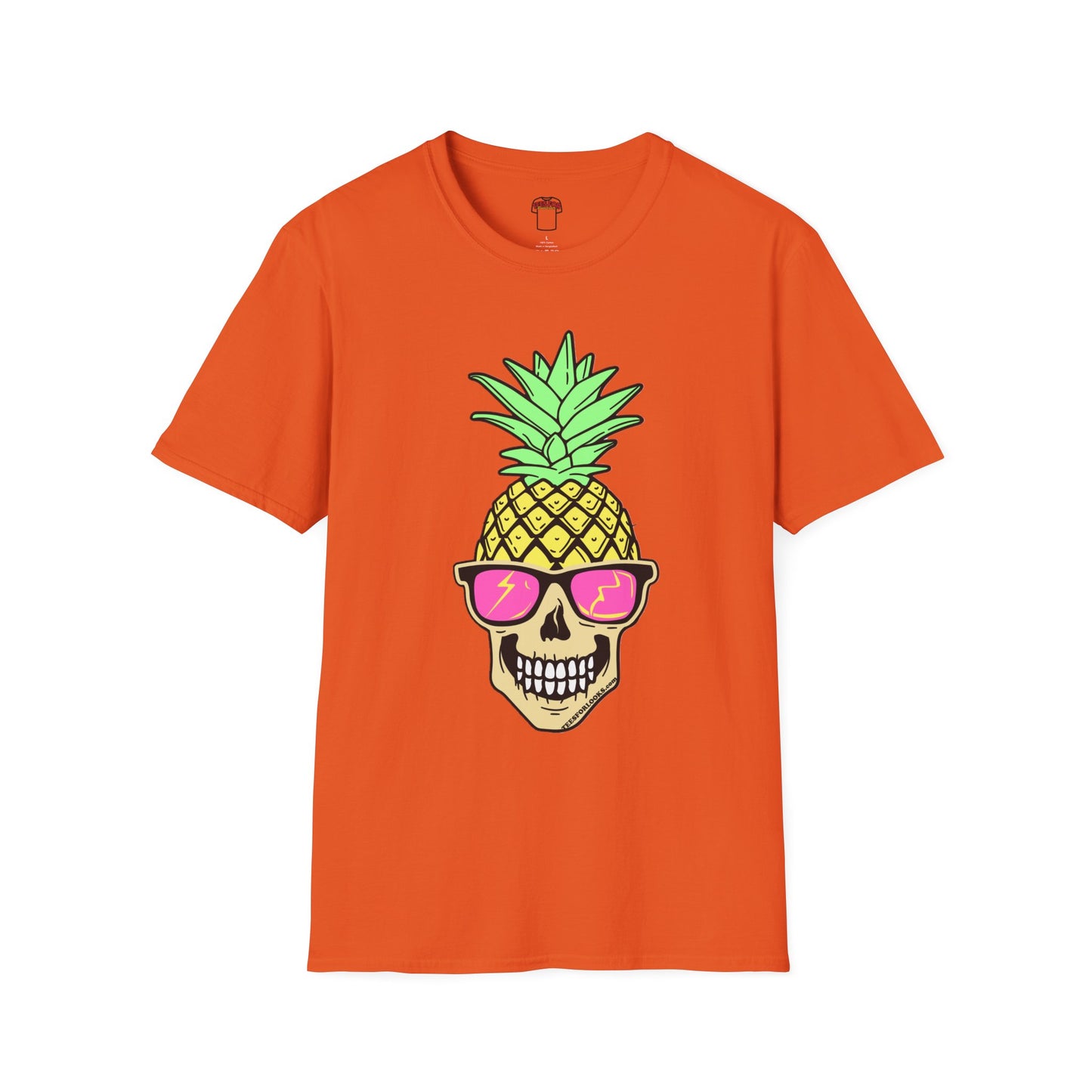 Pineapple Skull Graphic Tee - Unisex Softstyle T-Shirt