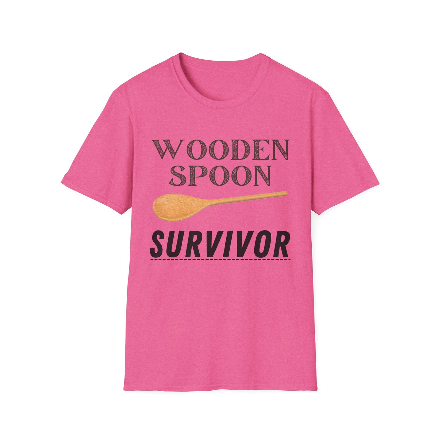 Wooden Spoon Survivor Unisex Softstyle T-Shirt - Fun Cooking Gift for Foodies