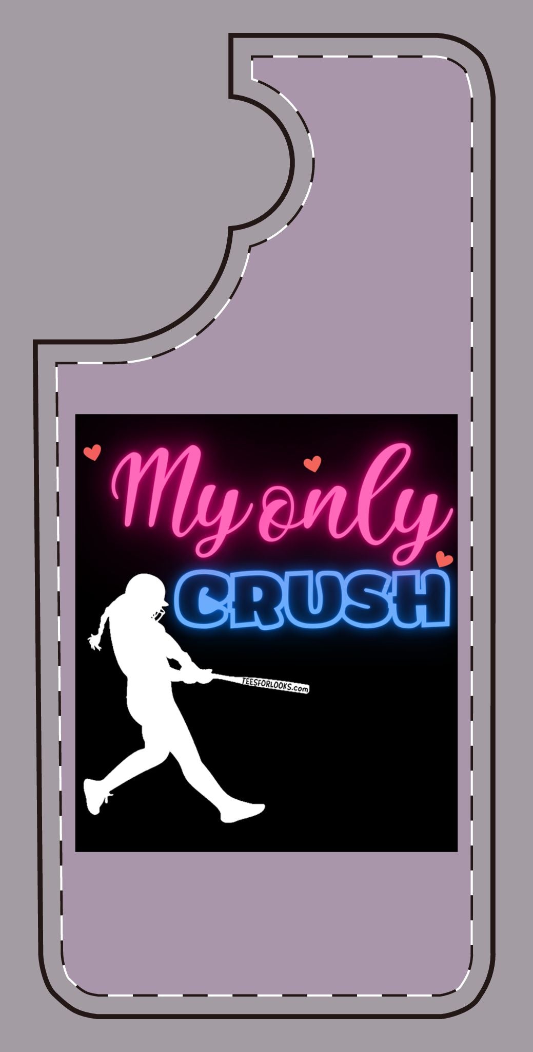 My Only Crush Silicone Phone Case - Cute Softball Design for Sports Lovers