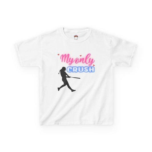 Kids Baseball Lover Tee - "My Only Crush" Design