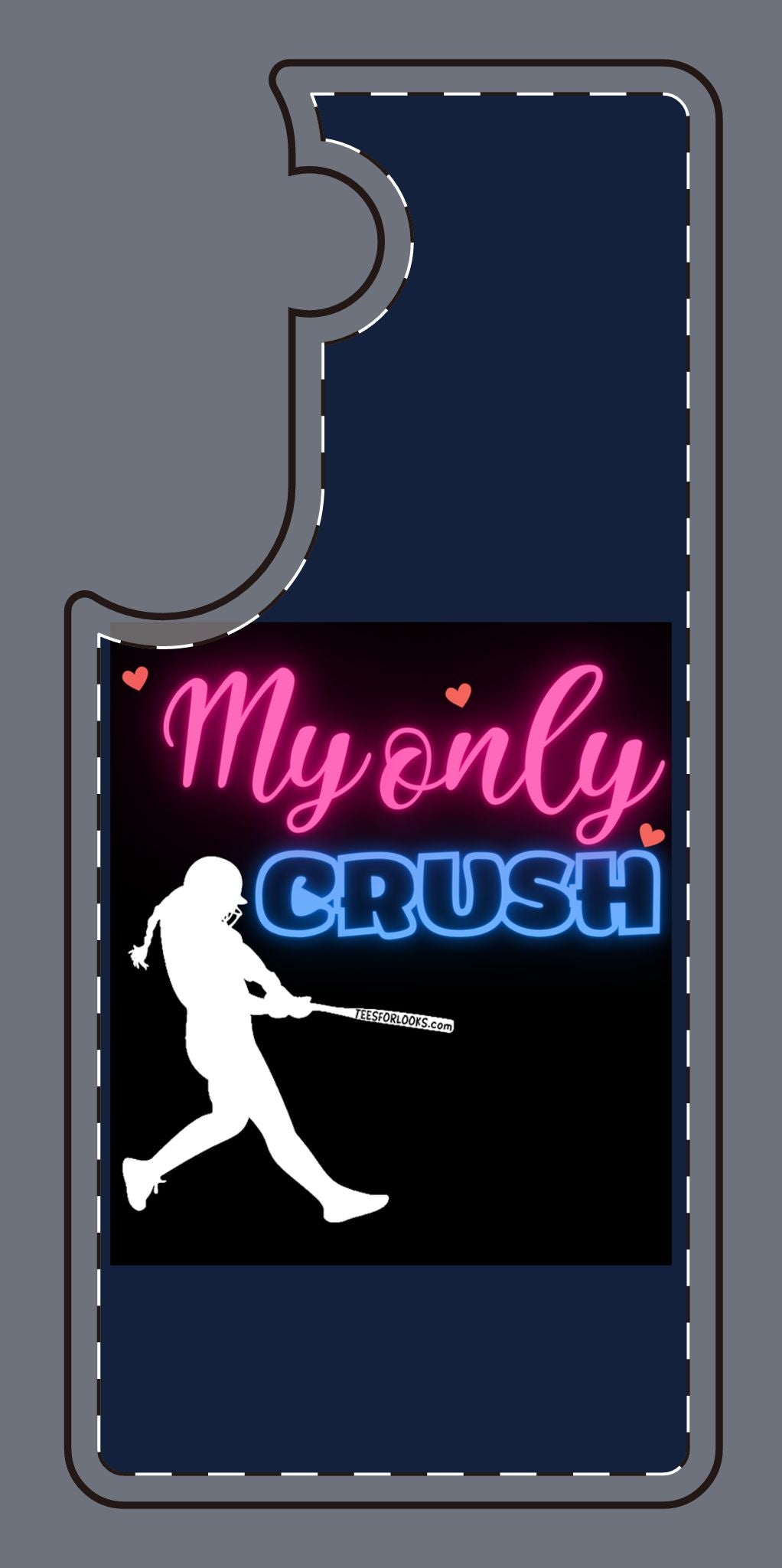 My Only Crush Silicone Phone Case - Cute Softball Design for Sports Lovers