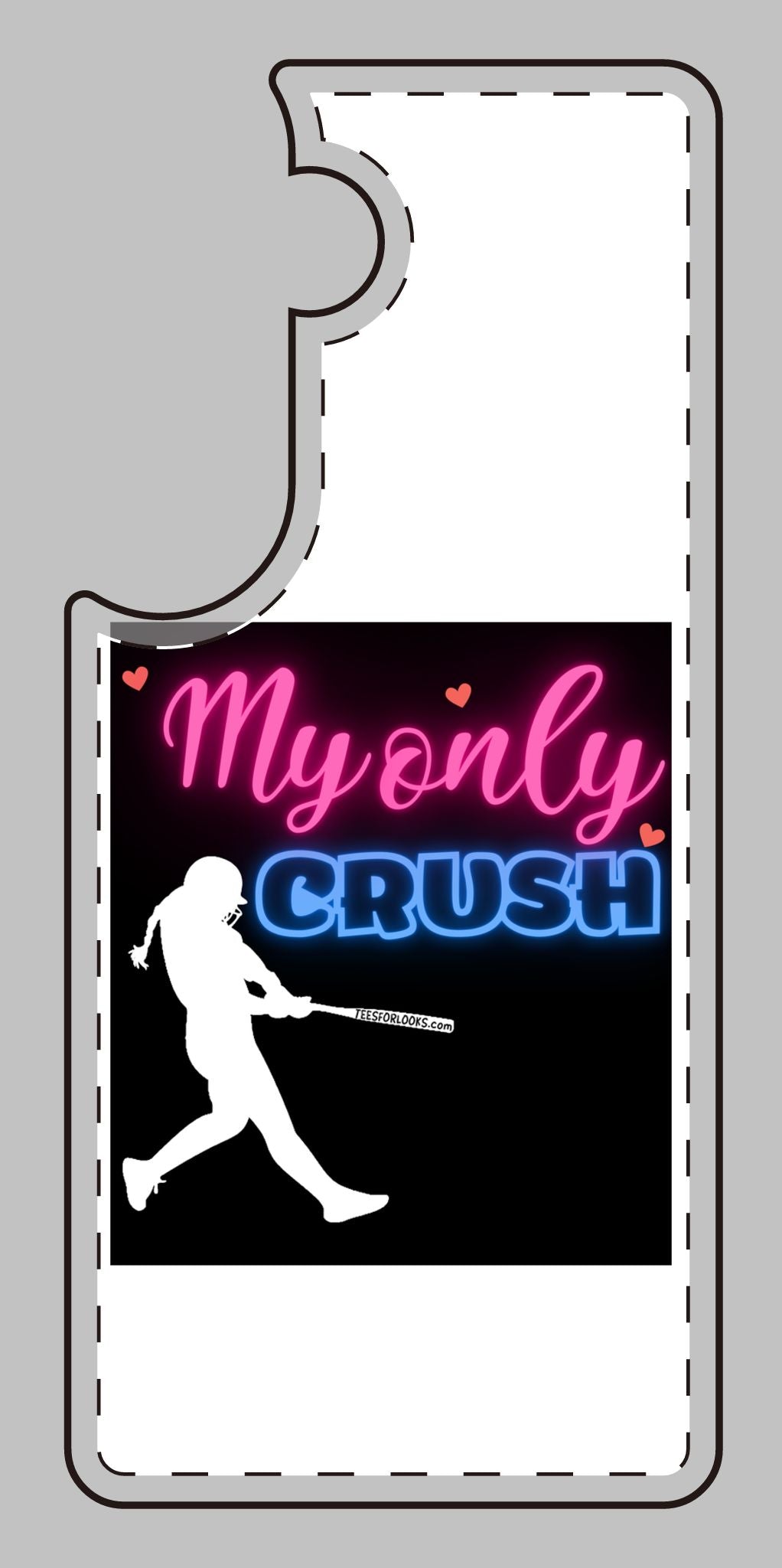 My Only Crush Silicone Phone Case - Cute Softball Design for Sports Lovers