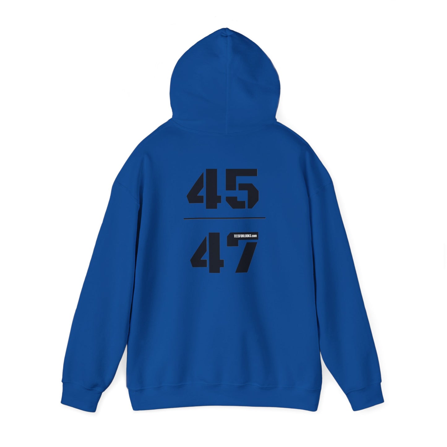 Unisex Hooded Sweatshirt with 45 & 47 Graphic - Cozy Casual Wear