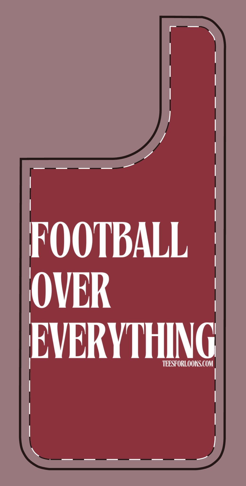 Football Over Everything Silicone Phone Case - Perfect for Sports Fans