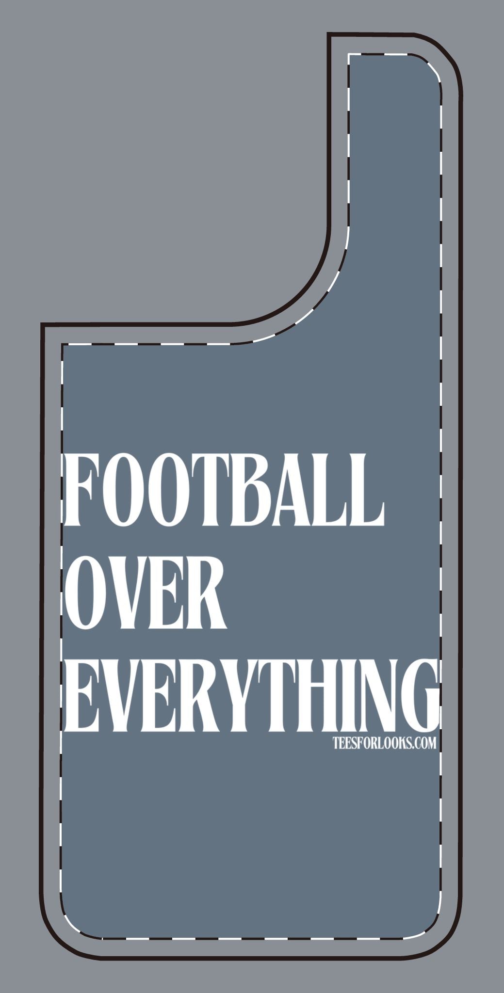 Football Over Everything Silicone Phone Case - Perfect for Sports Fans