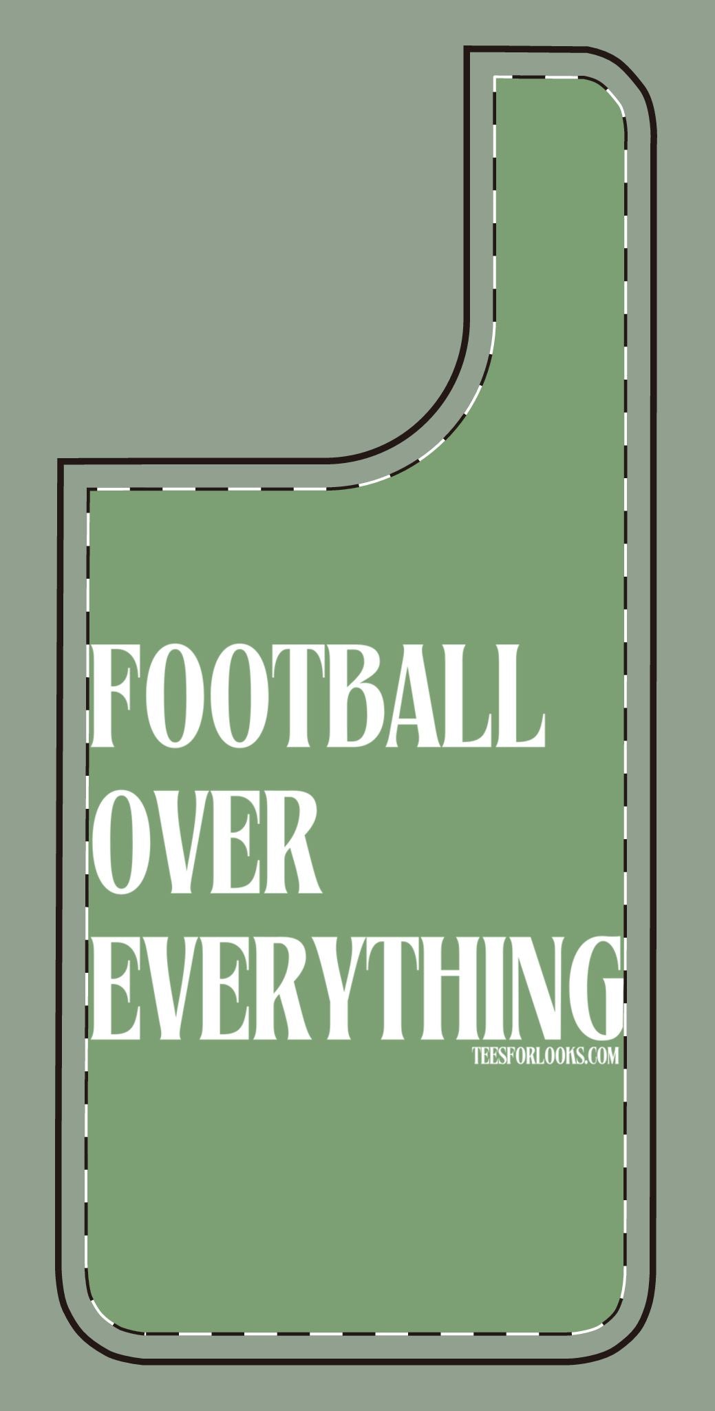 Football Over Everything Silicone Phone Case - Perfect for Sports Fans