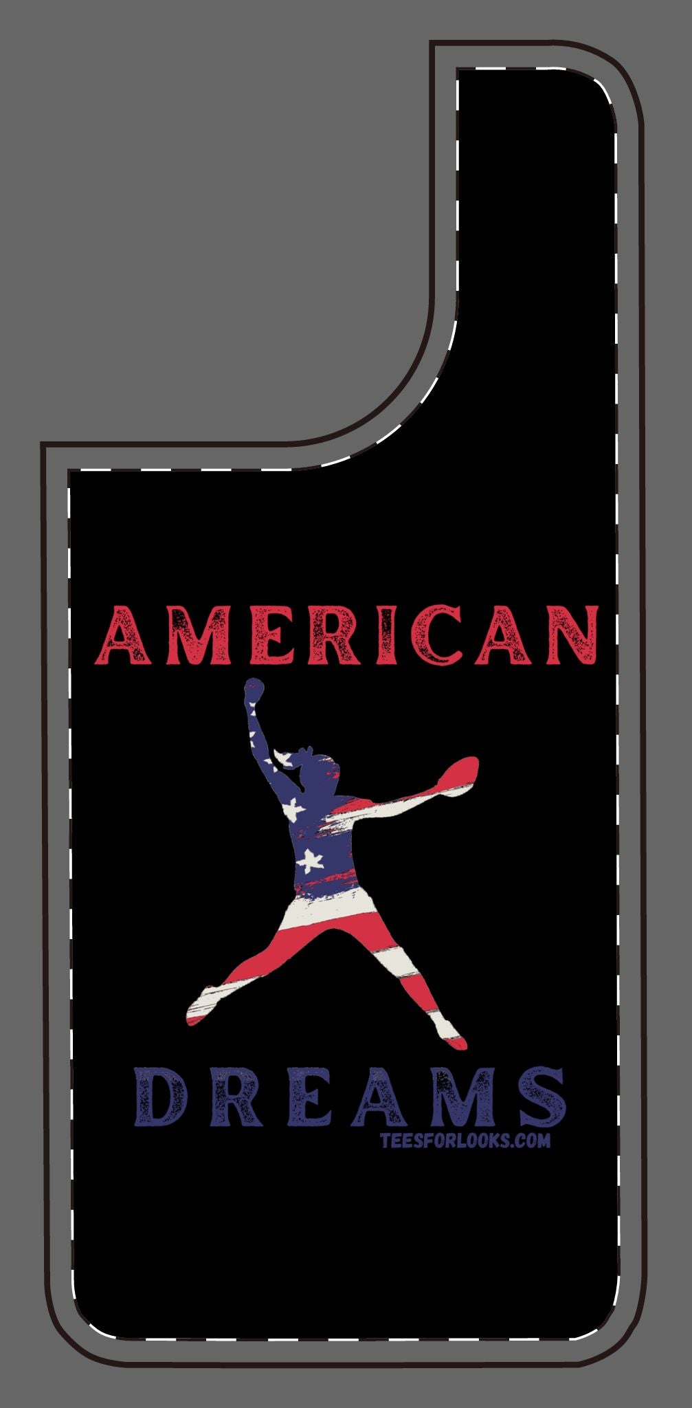 American Dreams Silicone Phone Case - Patriotic Design for Sports Lovers