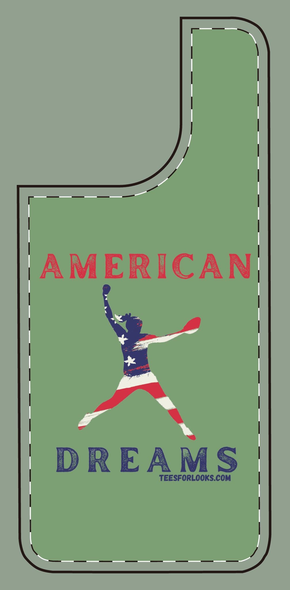 American Dreams Silicone Phone Case - Patriotic Design for Sports Lovers