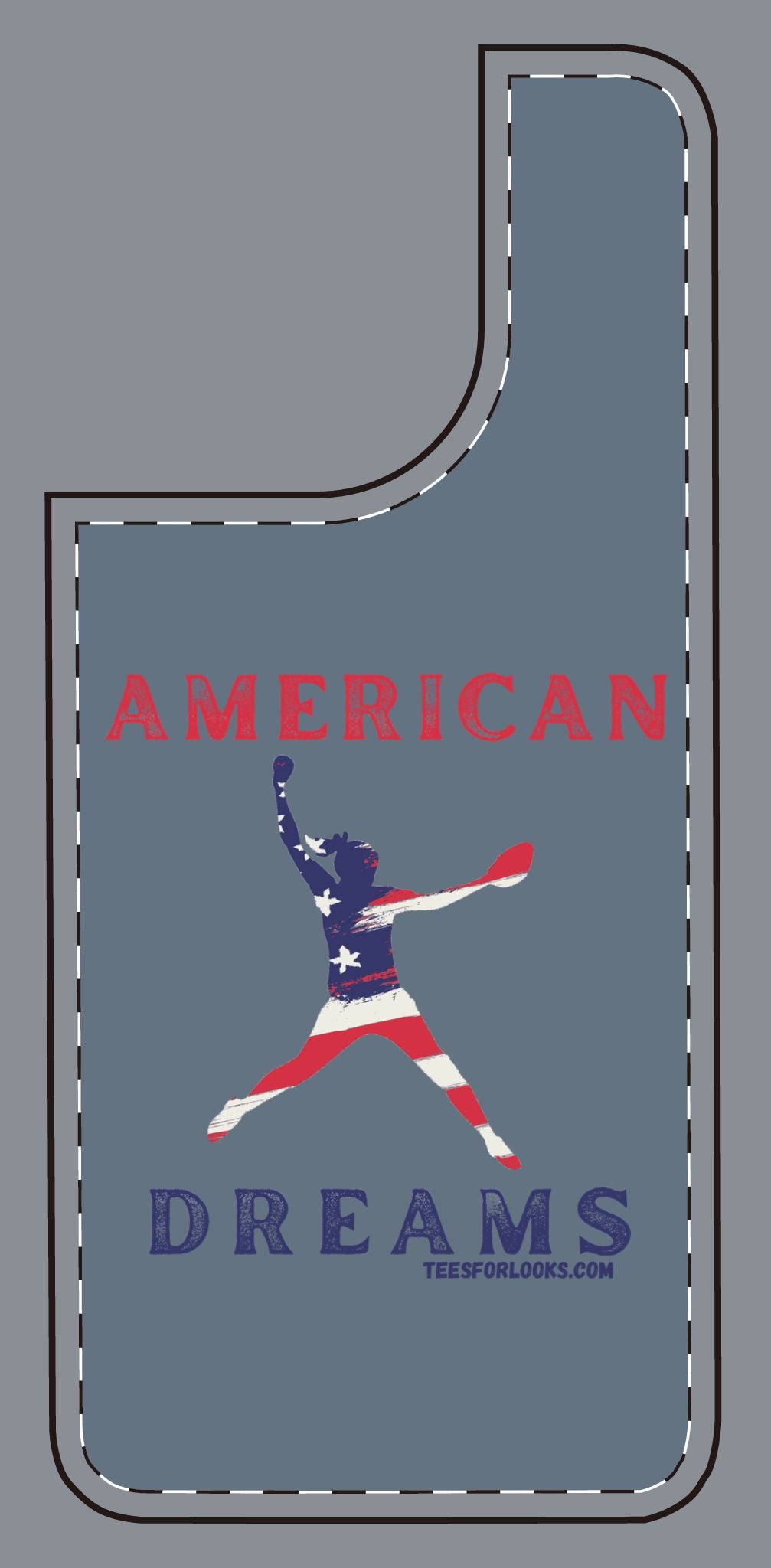 American Dreams Silicone Phone Case - Patriotic Design for Sports Lovers