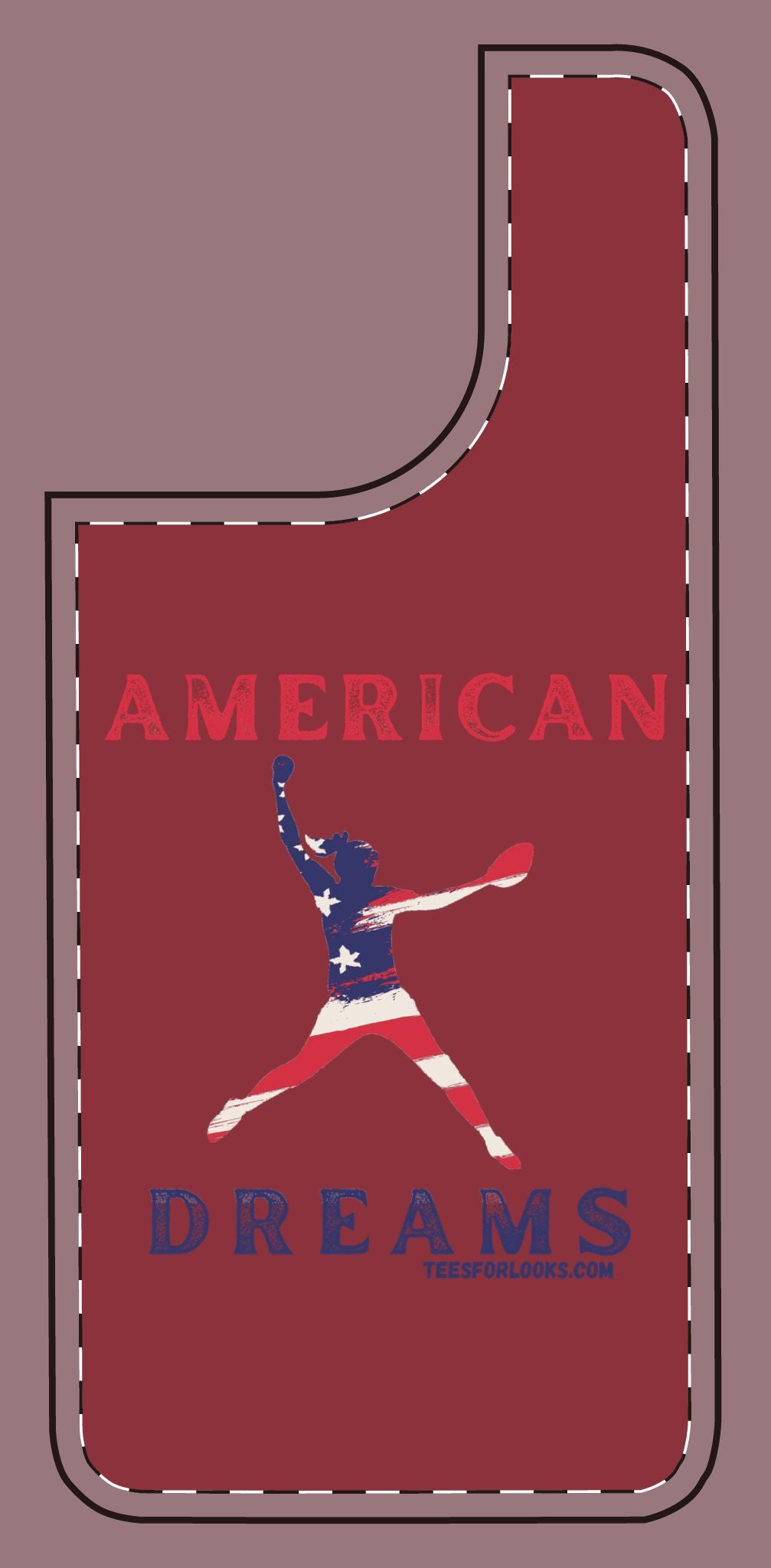 American Dreams Silicone Phone Case - Patriotic Design for Sports Lovers