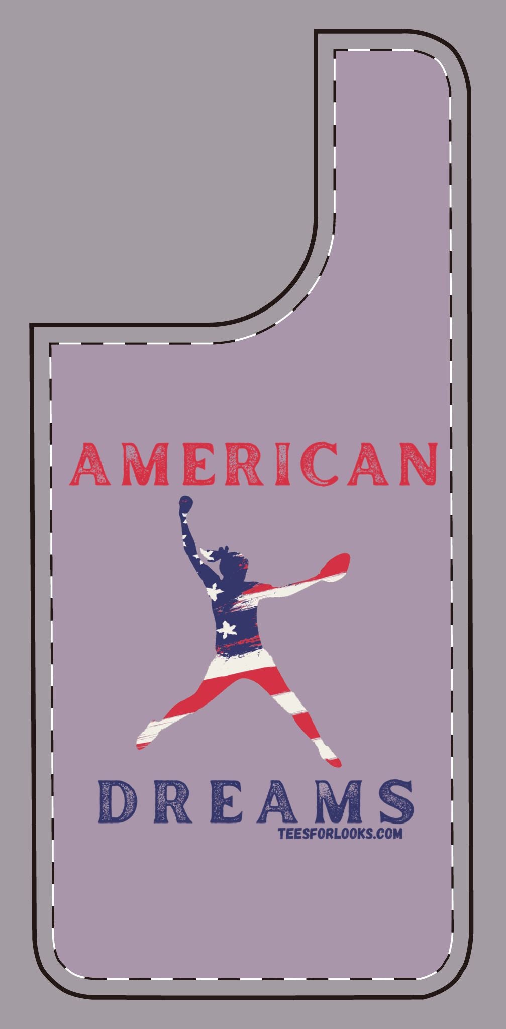 American Dreams Silicone Phone Case - Patriotic Design for Sports Lovers