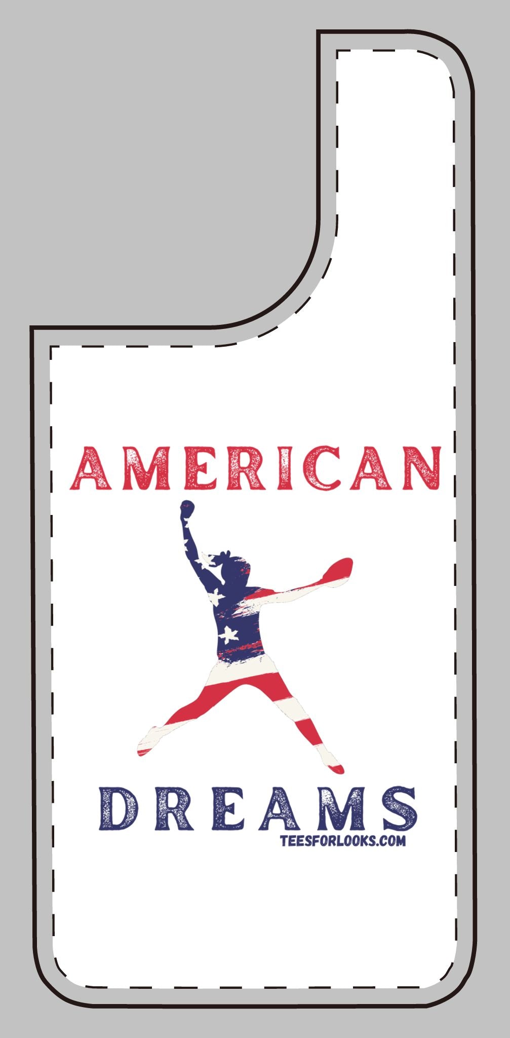 American Dreams Silicone Phone Case - Patriotic Design for Sports Lovers