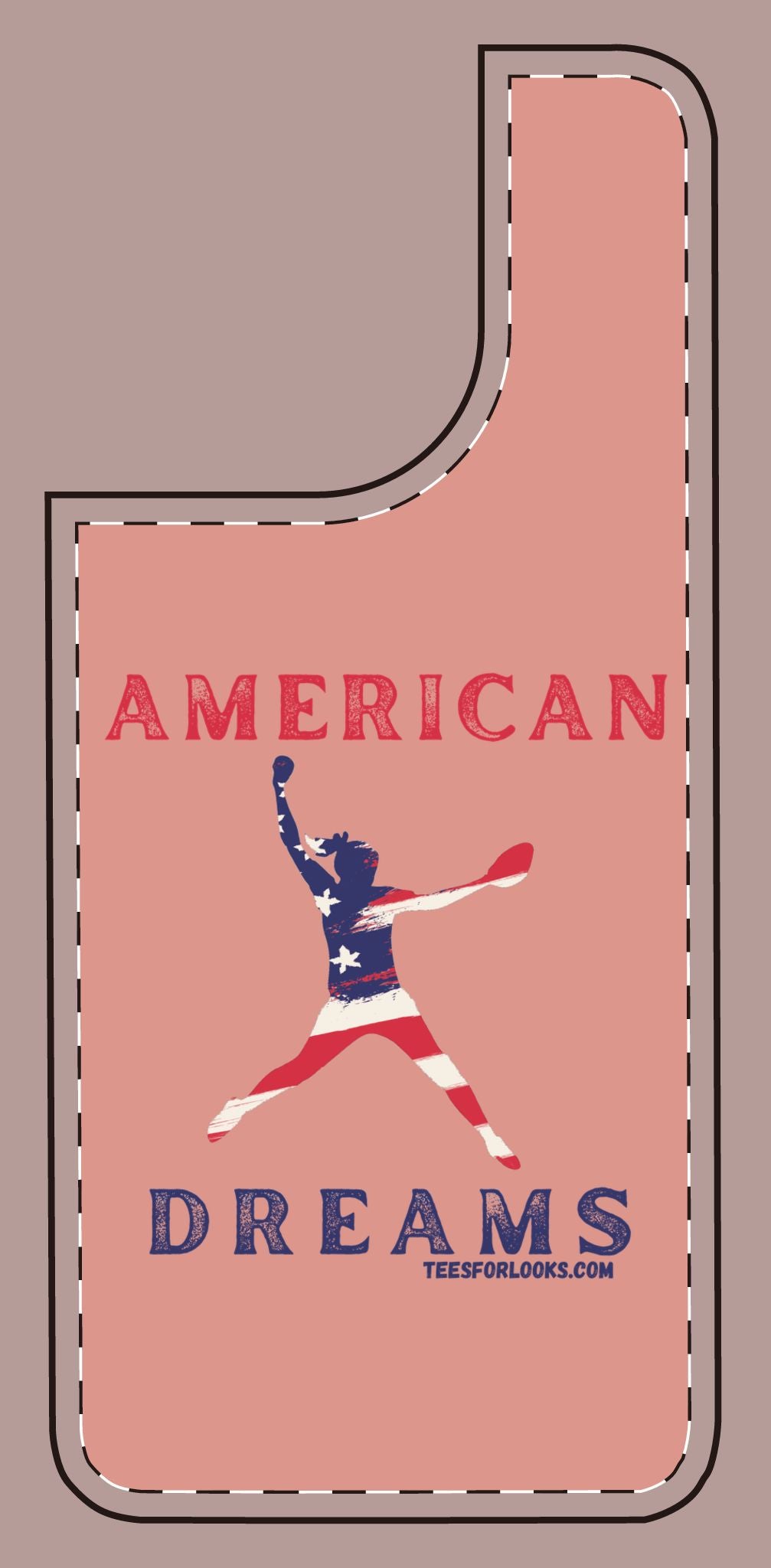 American Dreams Silicone Phone Case - Patriotic Design for Sports Lovers