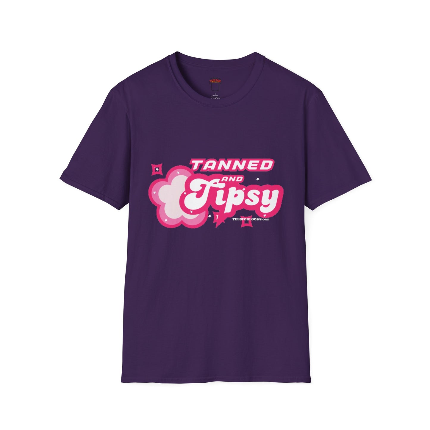 Tanned and Tipsy Unisex Softstyle T-Shirt - Fun Summer Vibe Tee