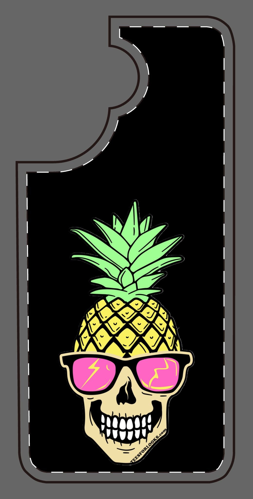 Cool Pineapple Skull Silicone Phone Case - Funky Summer Vibe