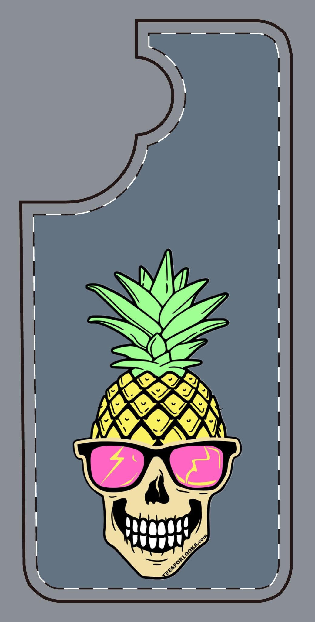 Cool Pineapple Skull Silicone Phone Case - Funky Summer Vibe