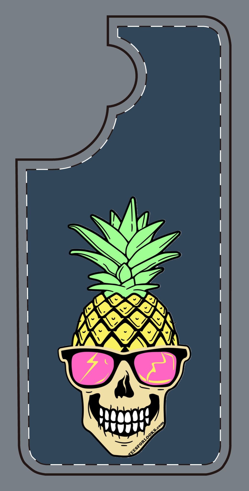 Cool Pineapple Skull Silicone Phone Case - Funky Summer Vibe