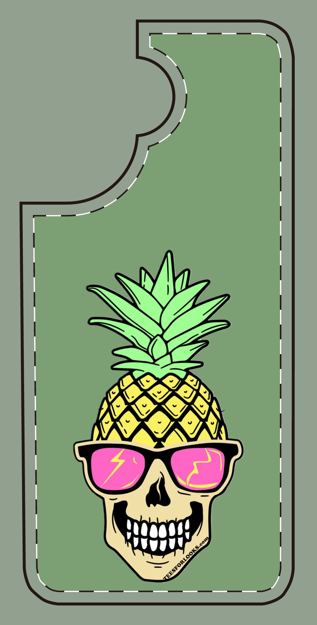 Cool Pineapple Skull Silicone Phone Case - Funky Summer Vibe