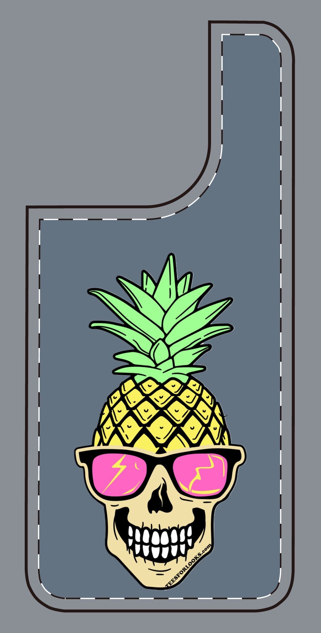 Cool Pineapple Skull Silicone Phone Case - Funky Summer Vibe