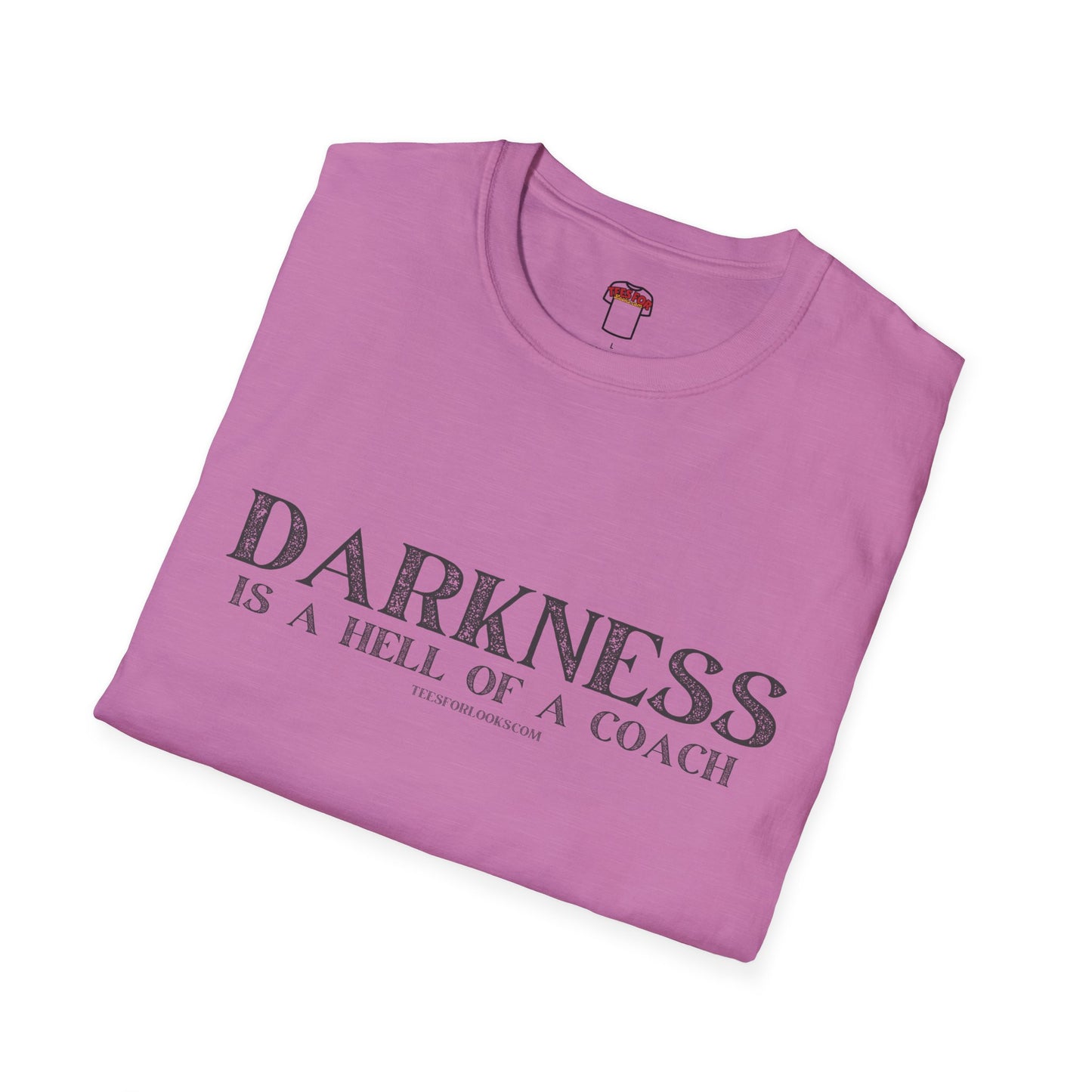 Darkness Is a Hell of a Coach Unisex Softstyle T-Shirt | Motivational Quote Tee