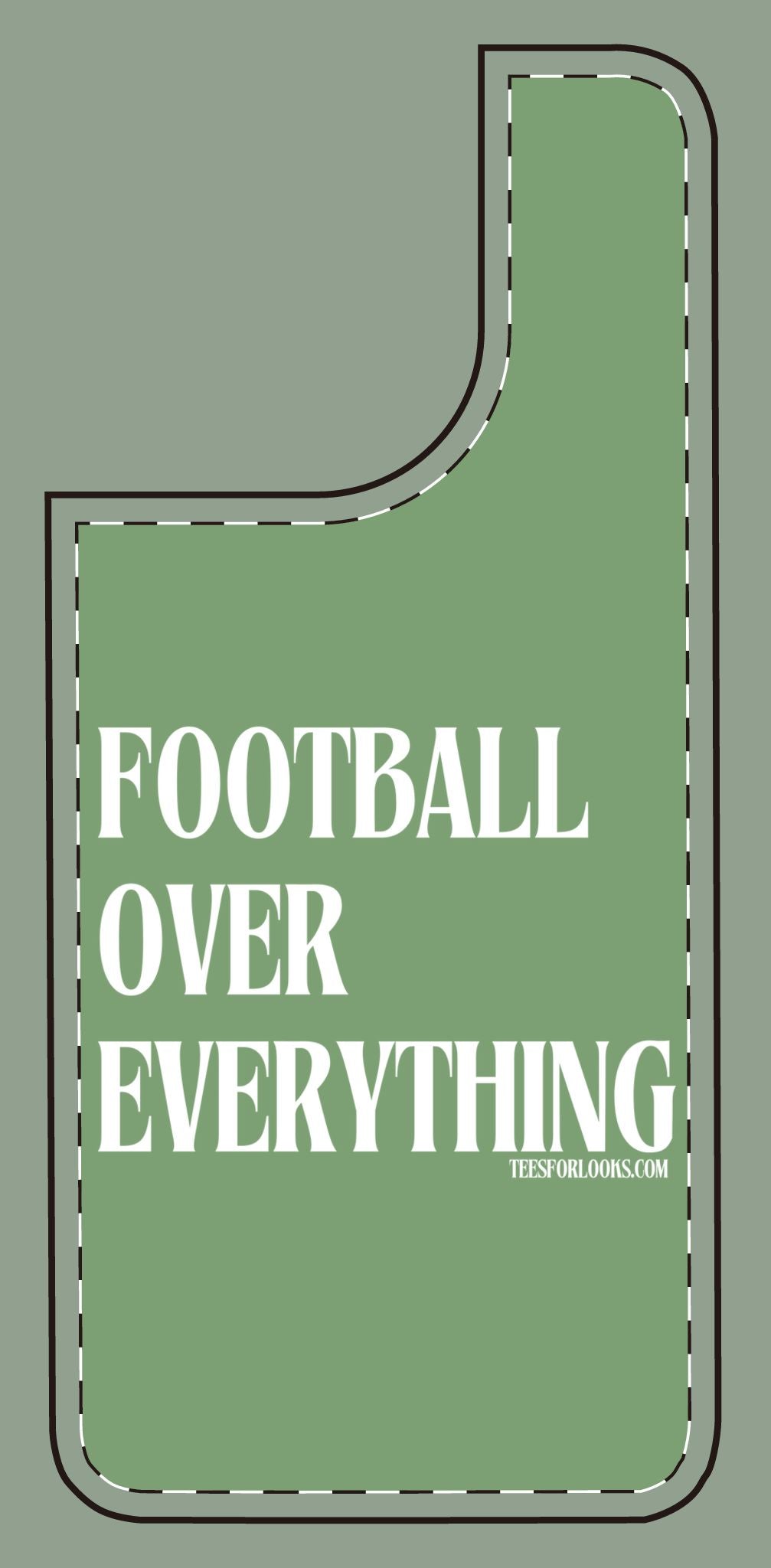 Football Over Everything Silicone Phone Case - Perfect for Sports Fans