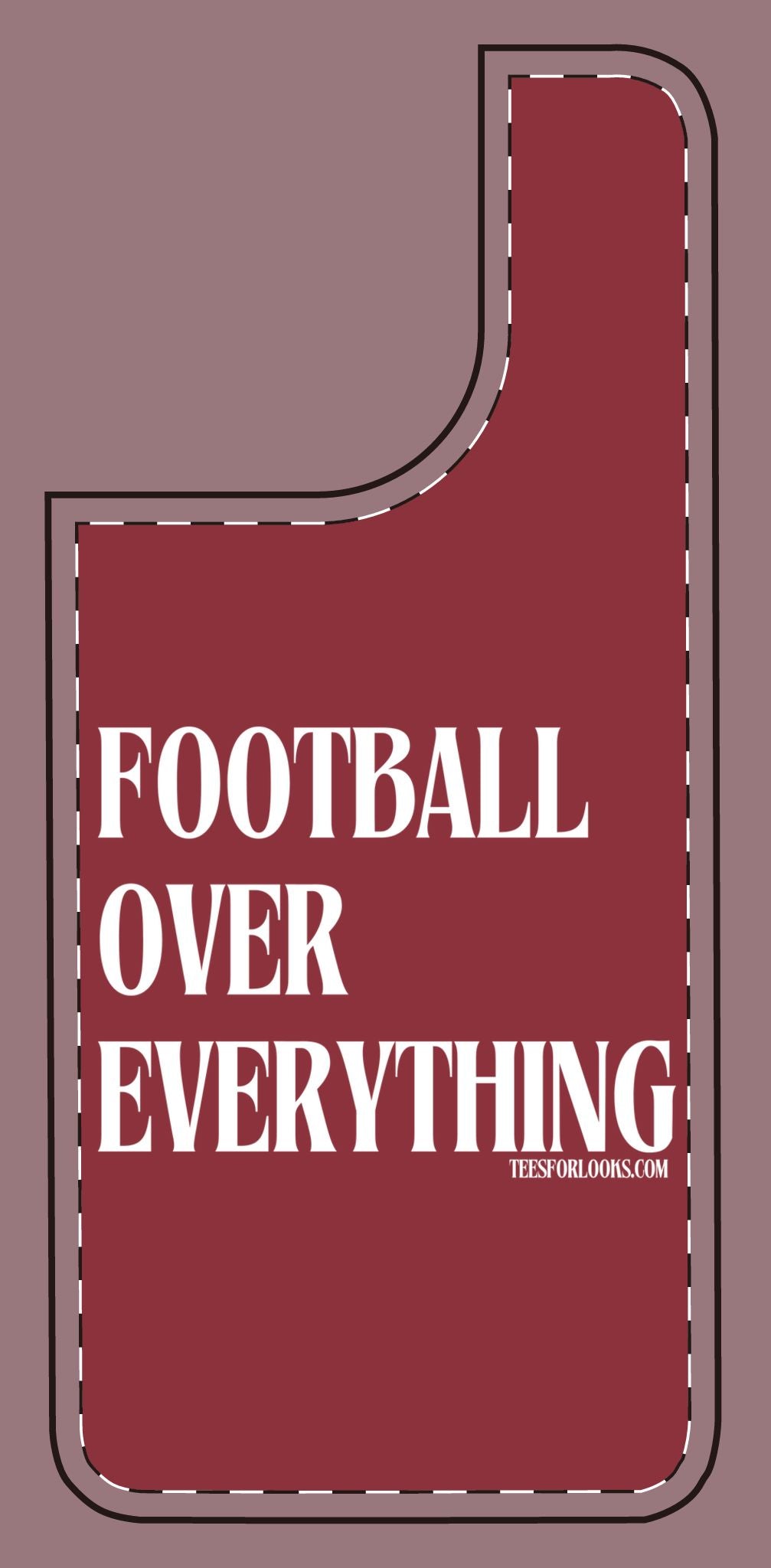 Football Over Everything Silicone Phone Case - Perfect for Sports Fans