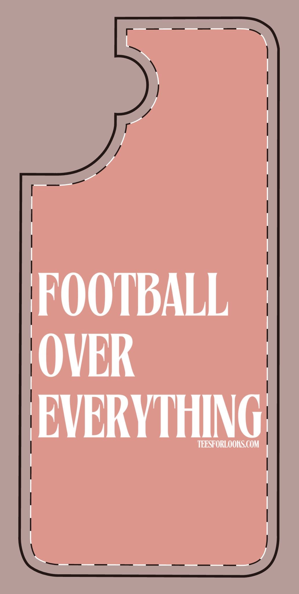 Football Over Everything Silicone Phone Case - Perfect for Sports Fans