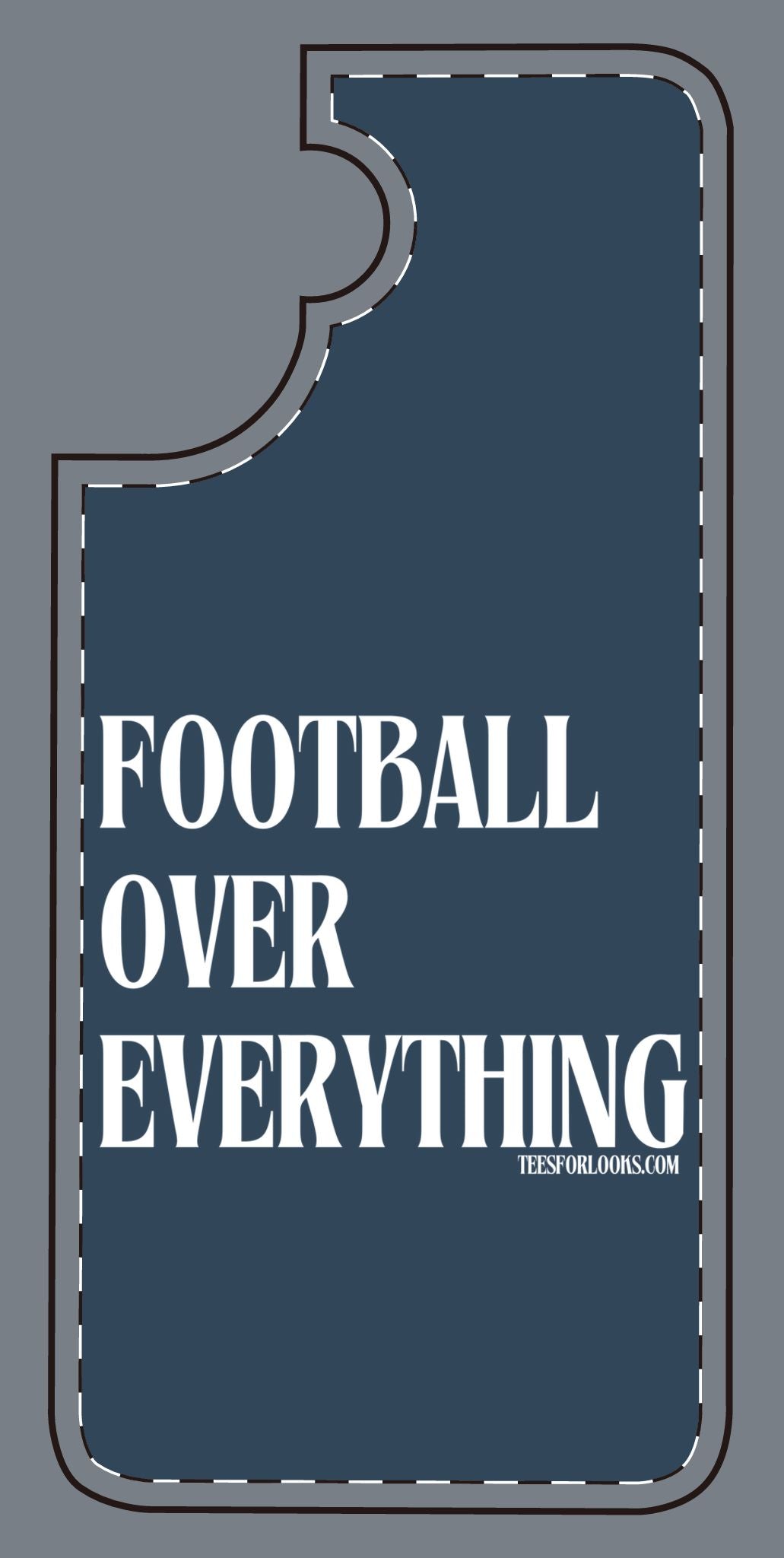 Football Over Everything Silicone Phone Case - Perfect for Sports Fans