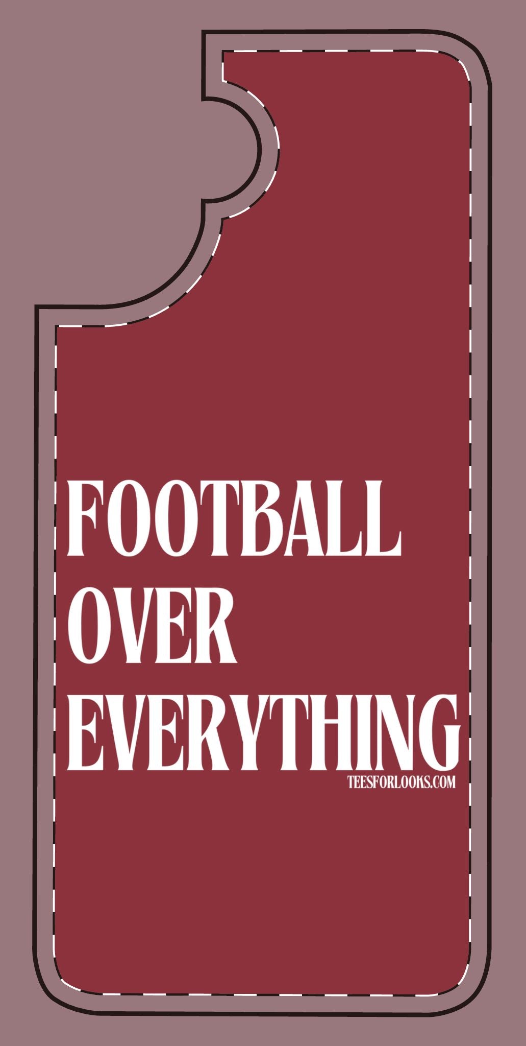 Football Over Everything Silicone Phone Case - Perfect for Sports Fans