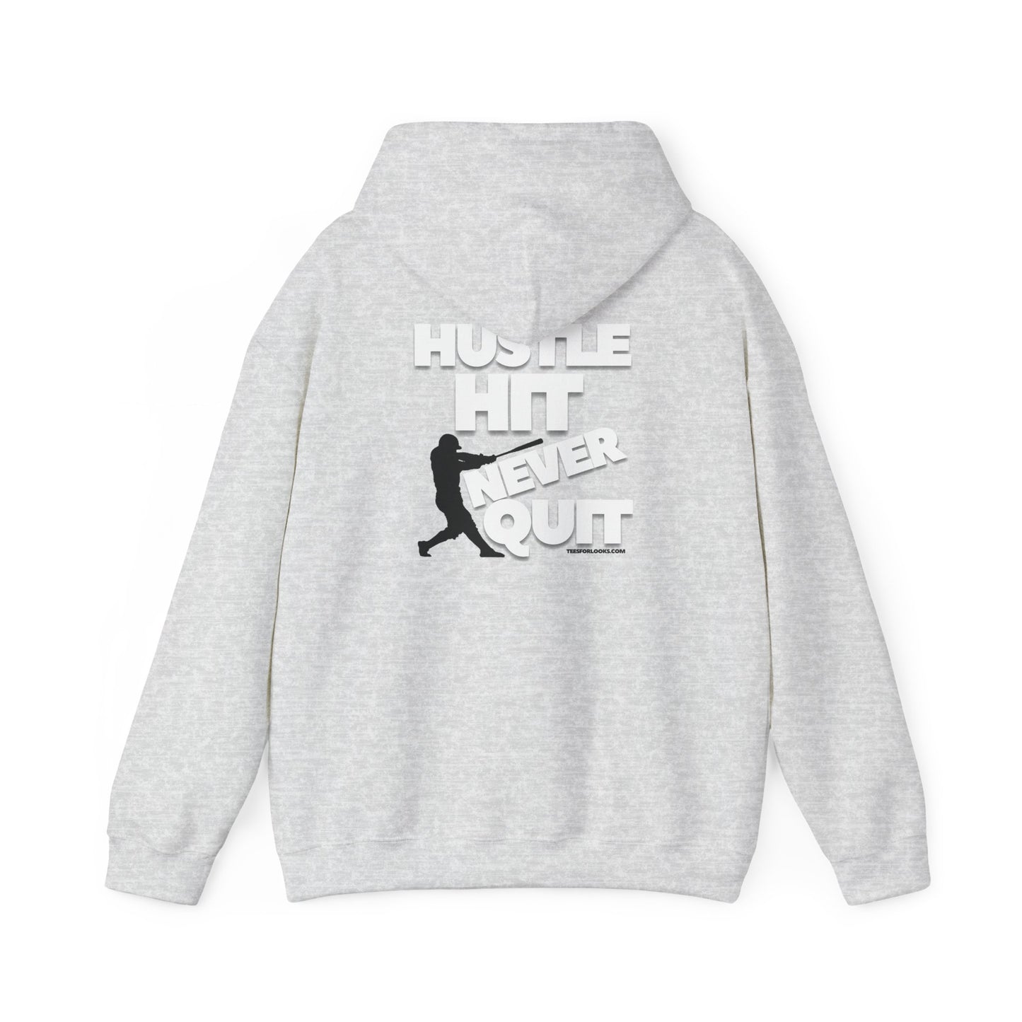 Hustle Hit Never Quit Unisex Hoodie - Motivational Sweatshirt for Athletes