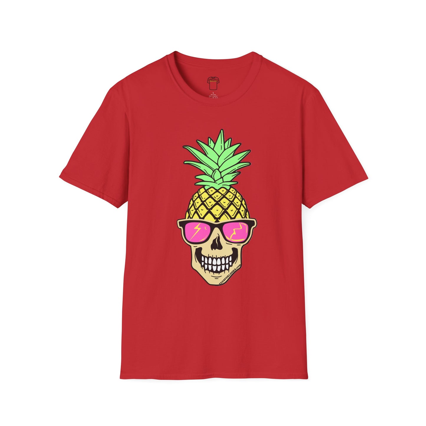 Pineapple Skull Graphic Tee - Unisex Softstyle T-Shirt