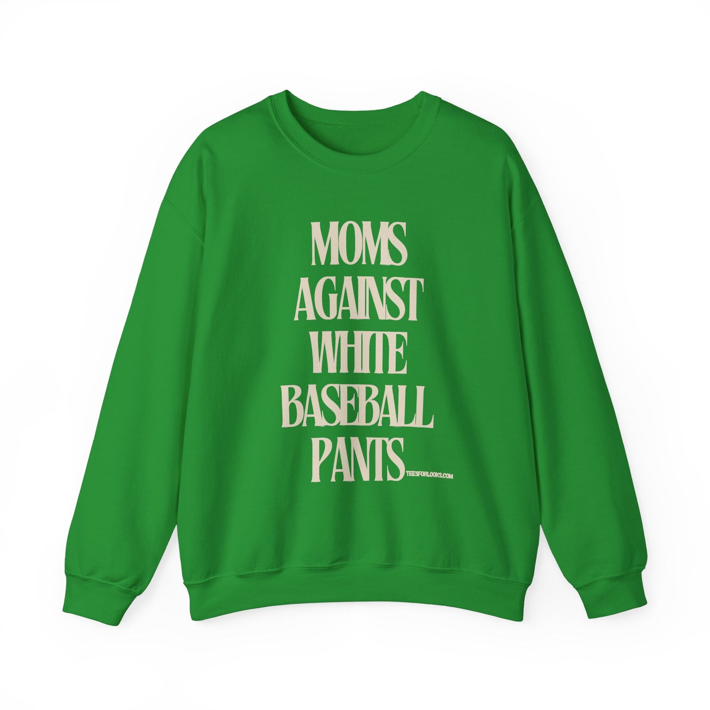 Moms Against White Baseball Pants Sweatshirt | Unisex Heavy Blend™ Crewneck