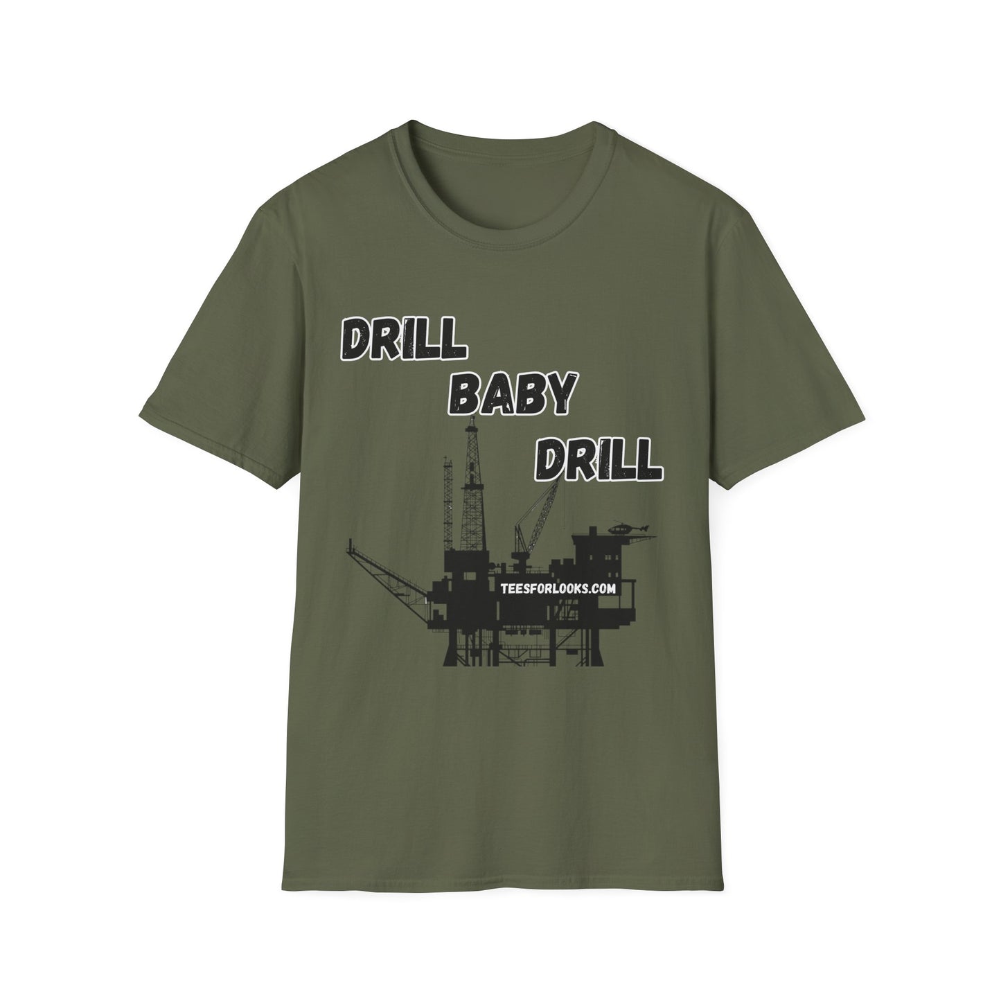 Drill Baby Drill Unisex Softstyle T-Shirt - Energetic and Fun Design for Oil Industry Enthusiasts