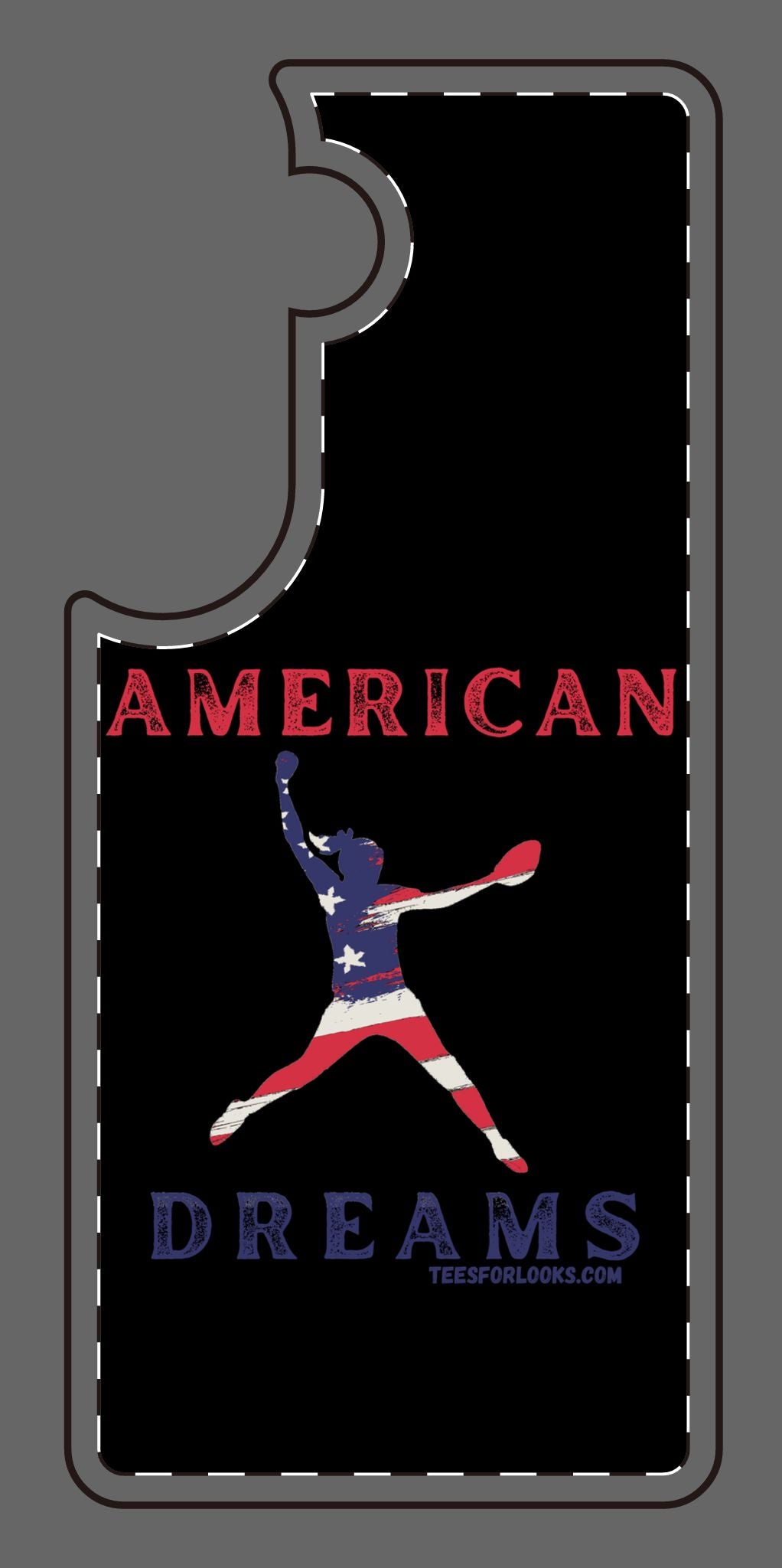 American Dreams Silicone Phone Case - Patriotic Design for Sports Lovers